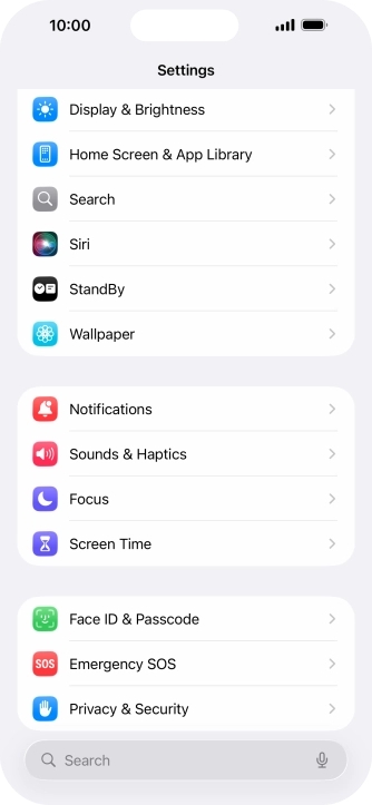 Press Display & Brightness.