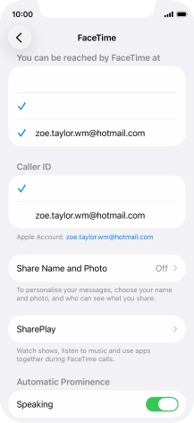 Press the required setting below 