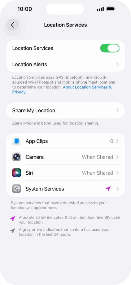 Press the required app.