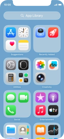 Press the required app.