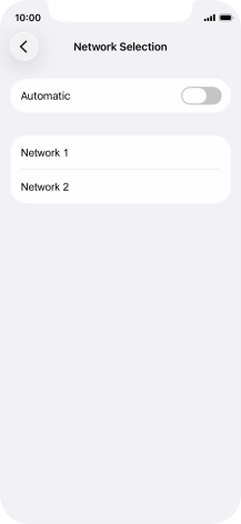 If you turn off the function, press the required network.