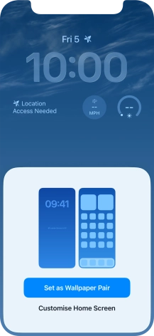 To use the same colour theme on the home screen, press Set as Wallpaper Pair.