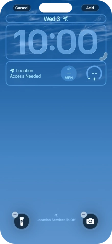 To customise the way the lock screen date is displayed, press the date widget and follow the instructions on the screen to select the required widget display mode.
