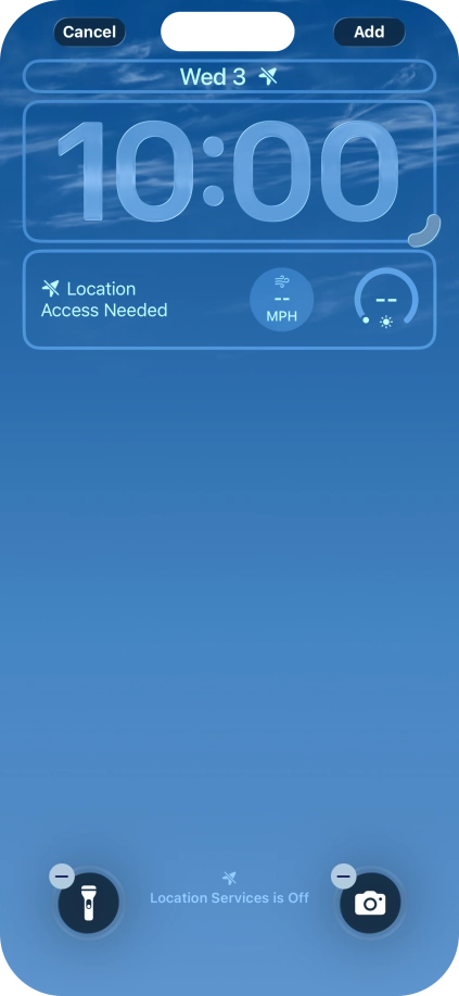 To customise the way the lock screen date is displayed, press the date widget and follow the instructions on the screen to select the required widget display mode.