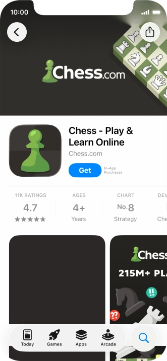 Press Get and follow the instructions on the screen to install the app.