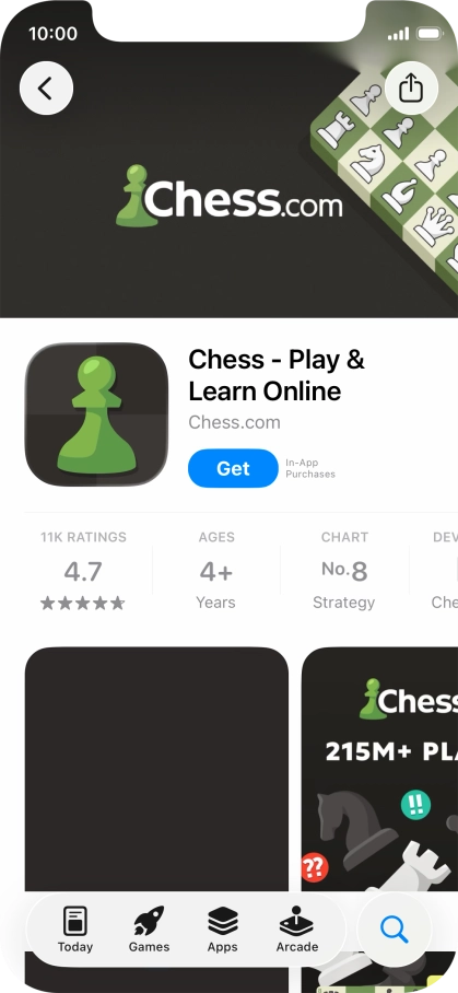 Press Get and follow the instructions on the screen to install the app.
