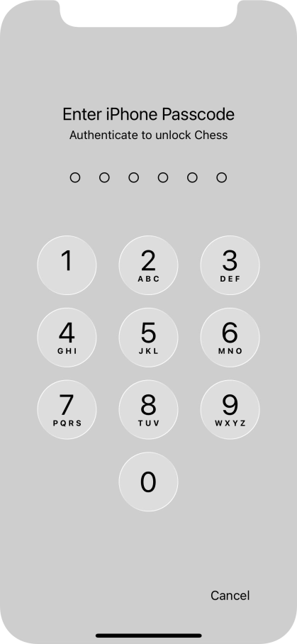 Use the phone lock code you created. The app is now no longer locked.