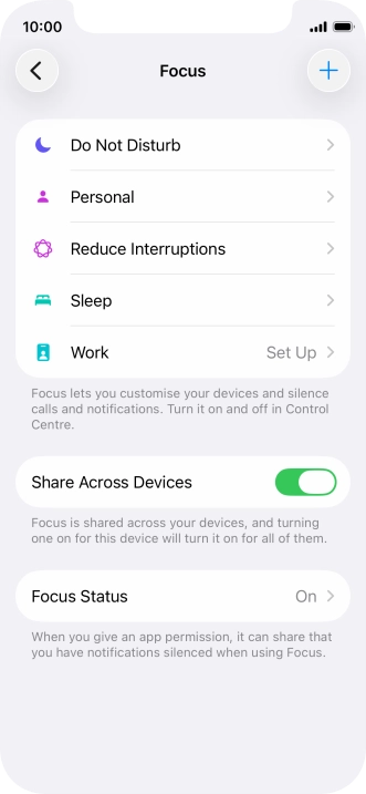 Press Do Not Disturb.