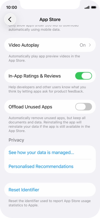 Press the indicator next to 