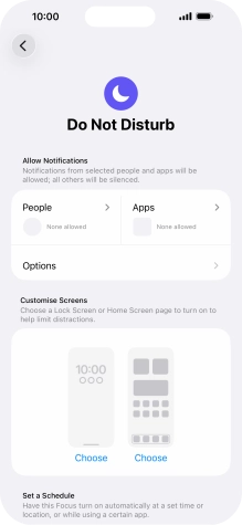 Press People and follow the instructions on the screen to select which contacts you would like to receive calls and notifications from when Do Not Disturb is turned on.