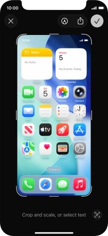 Follow the instructions on the screen to edit and save your screenshot.