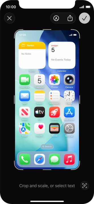 Follow the instructions on the screen to edit and save your screenshot.