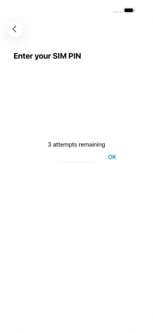 If your SIM is locked, key in your PIN and press OK.