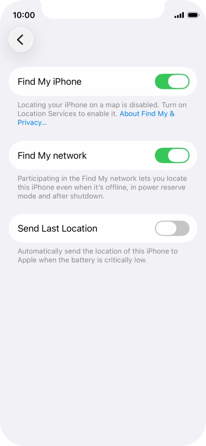 Press the indicator next to 