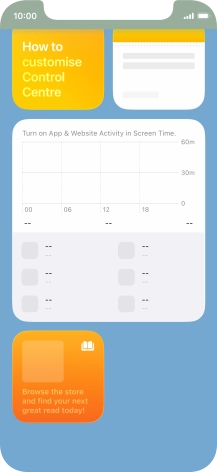 Press and hold the required widget until a pop-up menu is displayed.