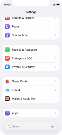 Press Face ID & Passcode.