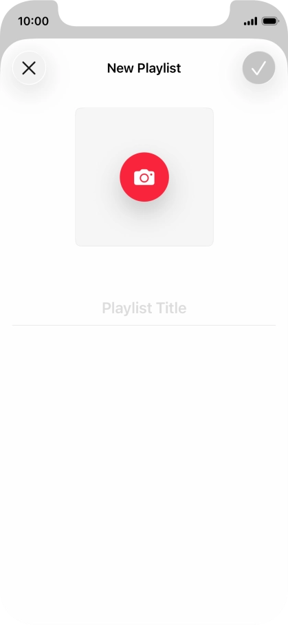 Press the text input field and key in a name for the playlist.