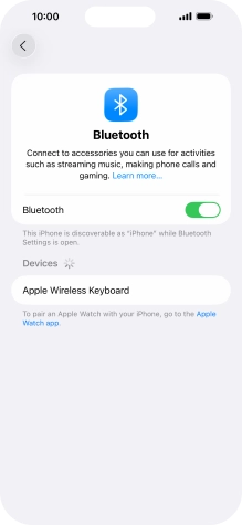 Press the required Bluetooth device and follow the instructions on the screen to pair the device with your phone.