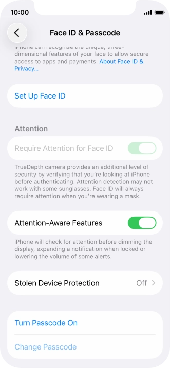 Press Set Up Face ID.