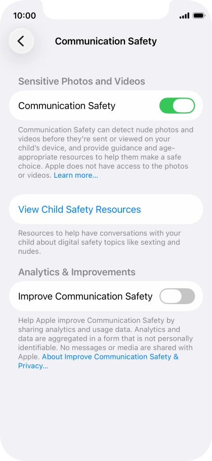 Press the indicator next to 