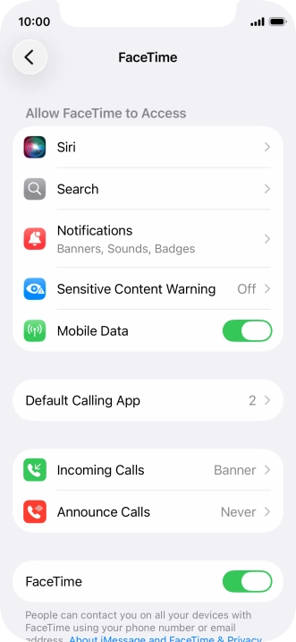 Press the indicator next to 