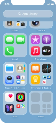 The app is now placed in the Hidden folder in the App Library.