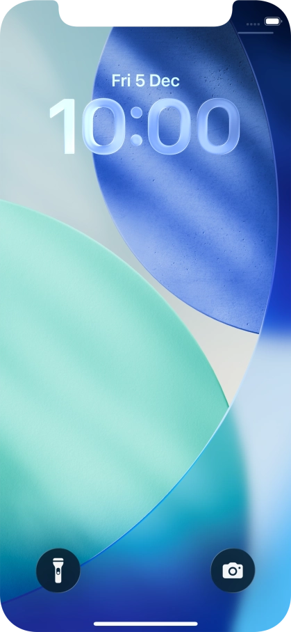 Slide your finger upwards starting from the bottom of the screen.