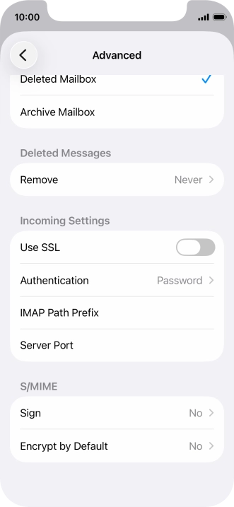 Press the indicator next to 