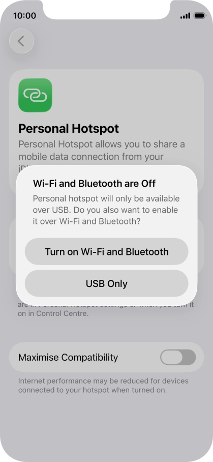 If Wi-Fi is turned off, press Turn on Wi-Fi and Bluetooth.