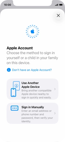 Press Sign in Manually.