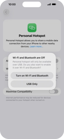 If Wi-Fi is turned off, press Turn on Wi-Fi and Bluetooth.