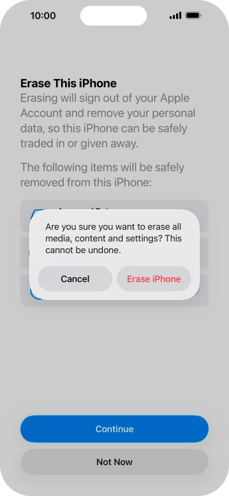 Press Erase iPhone.