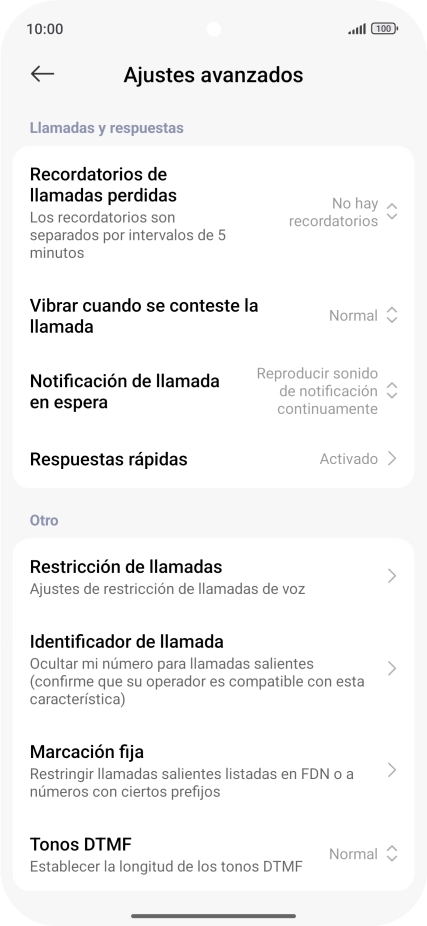 Pulsa Marcación fija.