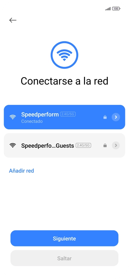 Pulsa Siguiente.