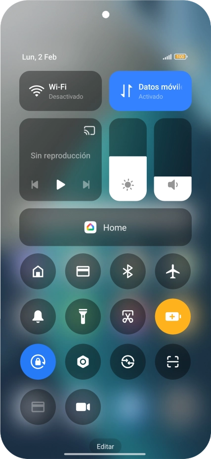 Desliza el dedo hacia arriba desde la parte inferior de la pantalla para terminar y volver a la pantalla de inicio.