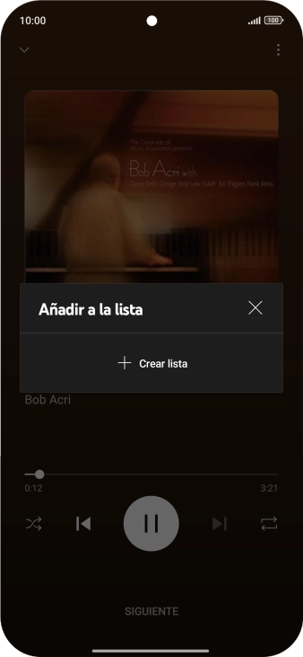 Pulsa Crear lista.