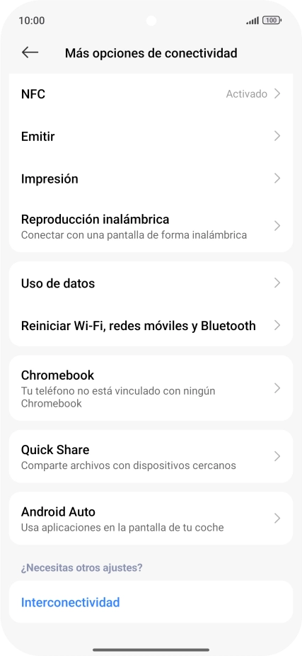 Pulsa Uso de datos.