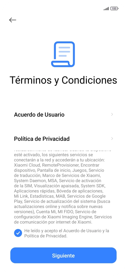 Pulsa Siguiente.