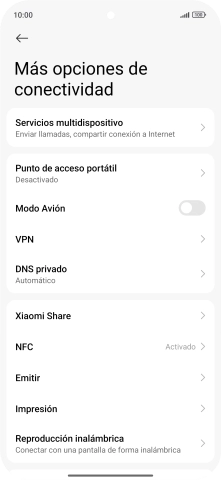 Pulsa Punto de acceso portátil.