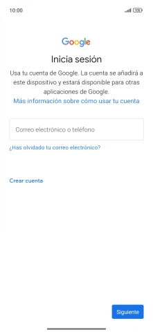 Si no tienes una cuenta de Google, pulsa Crear cuenta y sigue las indicaciones de la pantalla para ver cómo crear una cuenta nueva. Si no tienes una cuenta de Google, pulsa Crear cuenta y sigue las indicaciones de la pantalla para ver cómo crear una cuenta nueva.