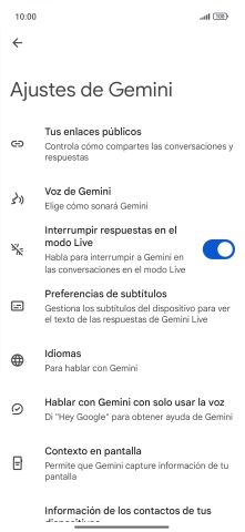 Sigue las indicaciones de la pantalla para seleccionar los ajustes deseados.