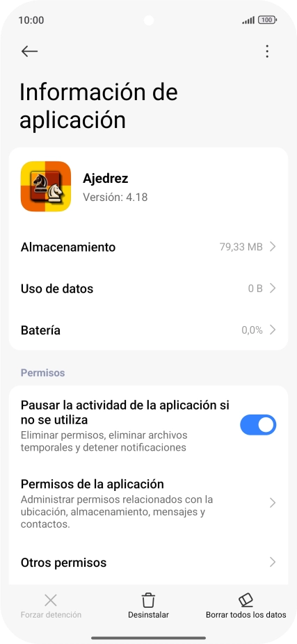 Desliza el dedo hacia arriba desde la parte inferior de la pantalla para terminar y volver a la pantalla de inicio.