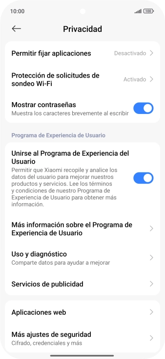 Pulsa Más ajustes de seguridad.
