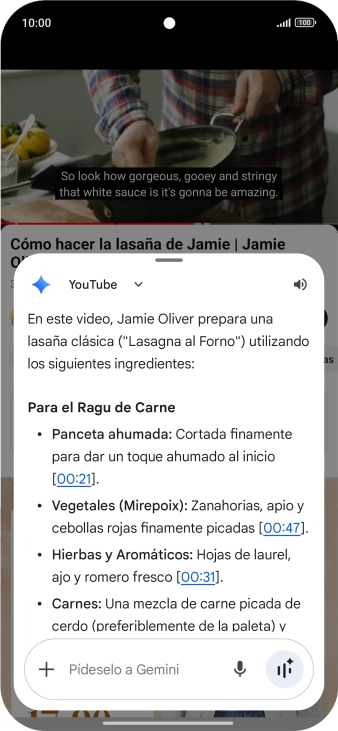 La respuesta de Gemini a tu pregunta se visualiza ahora en la pantalla.