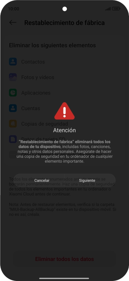 Pulsa Siguiente.