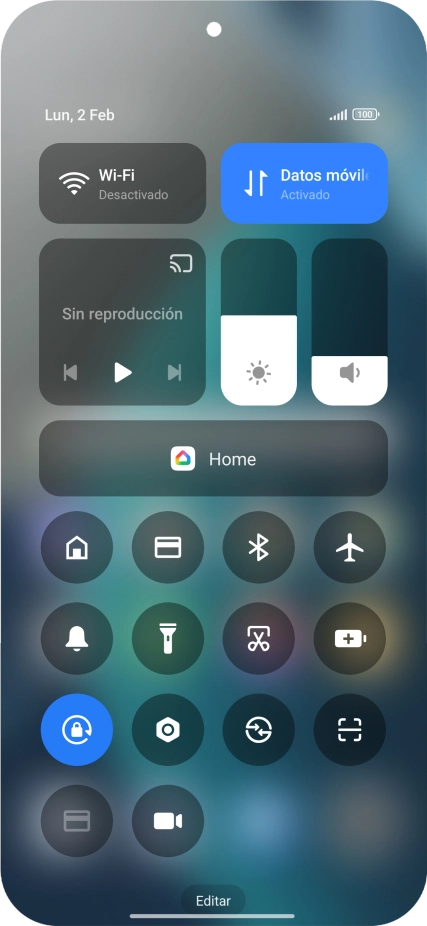Pulsa el icono de modo de ahorro de energía para activar o desactivar la función.