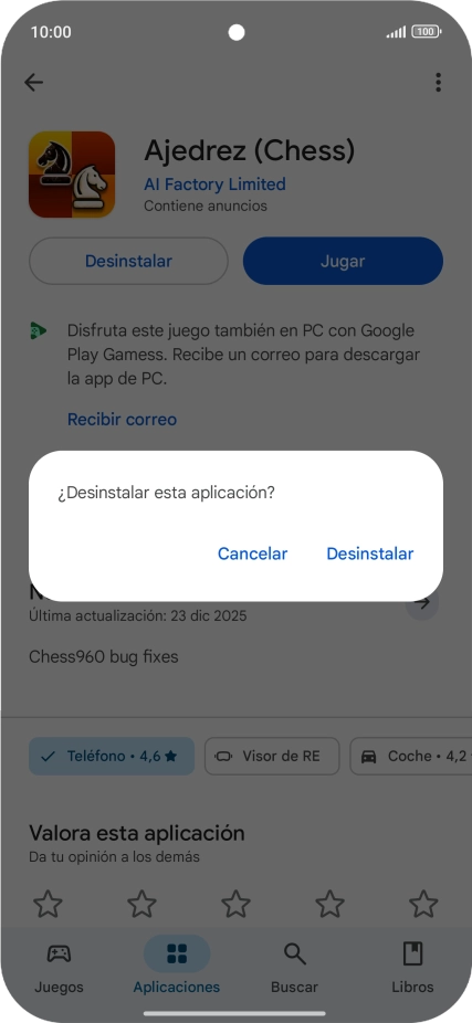 Pulsa Desinstalar. Pulsa Desinstalar.