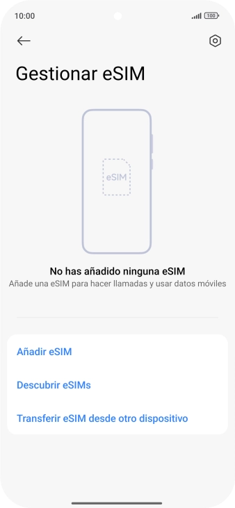Pulsa Añadir eSIM.