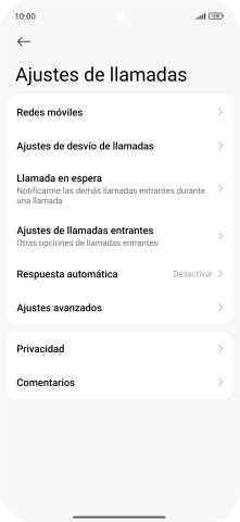 Pulsa Ajustes de desvío de llamadas.