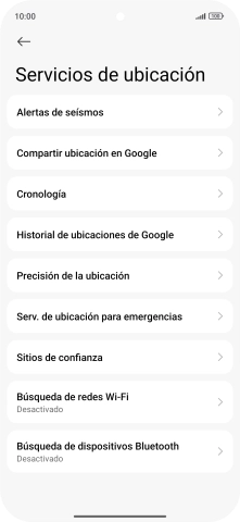 Pulsa Precisión de la ubicación.